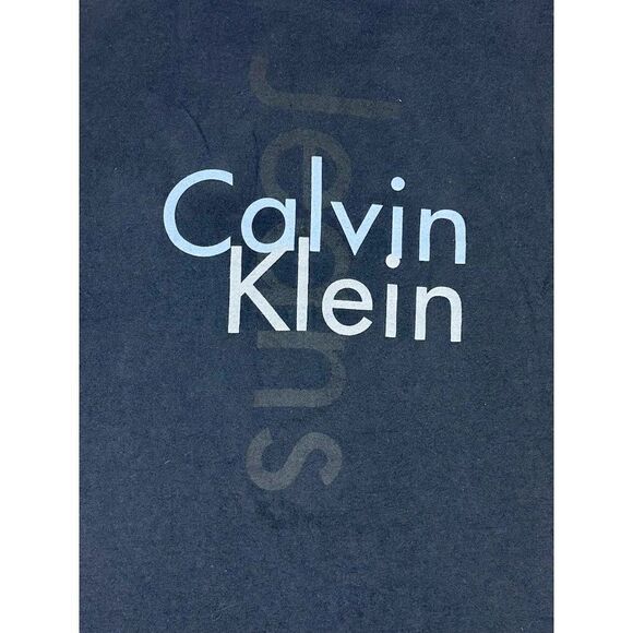Vintage 90s Calvin Klein Jeans T-Shirt Large XL Black Single Stitch - Picture 4 of 9
